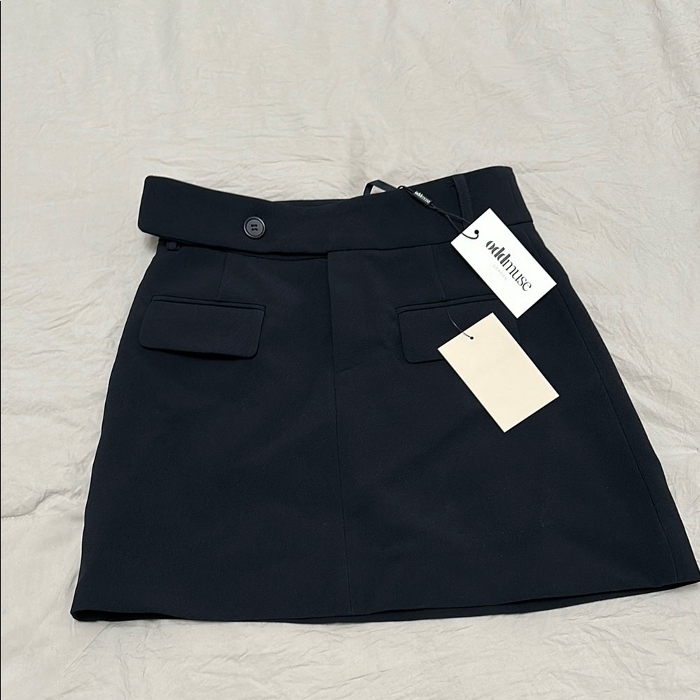 Black Mini Skirt with Pockets